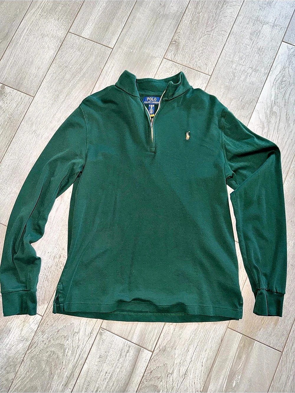 Polo Ralph Lauren Cotton Interlock Quarter-Zip Pullover Green XL